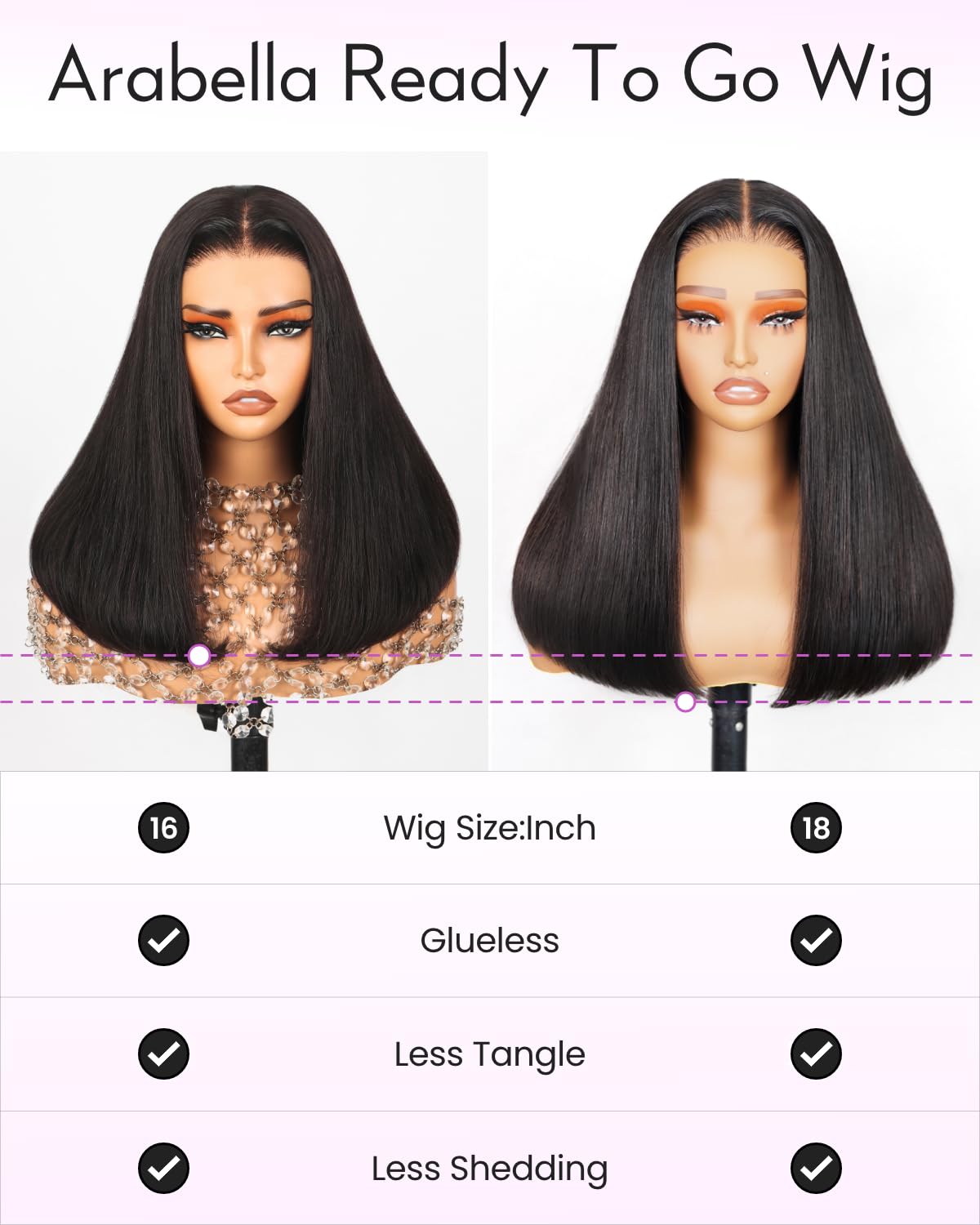 Pre Cut 230% Density Glueless Wig