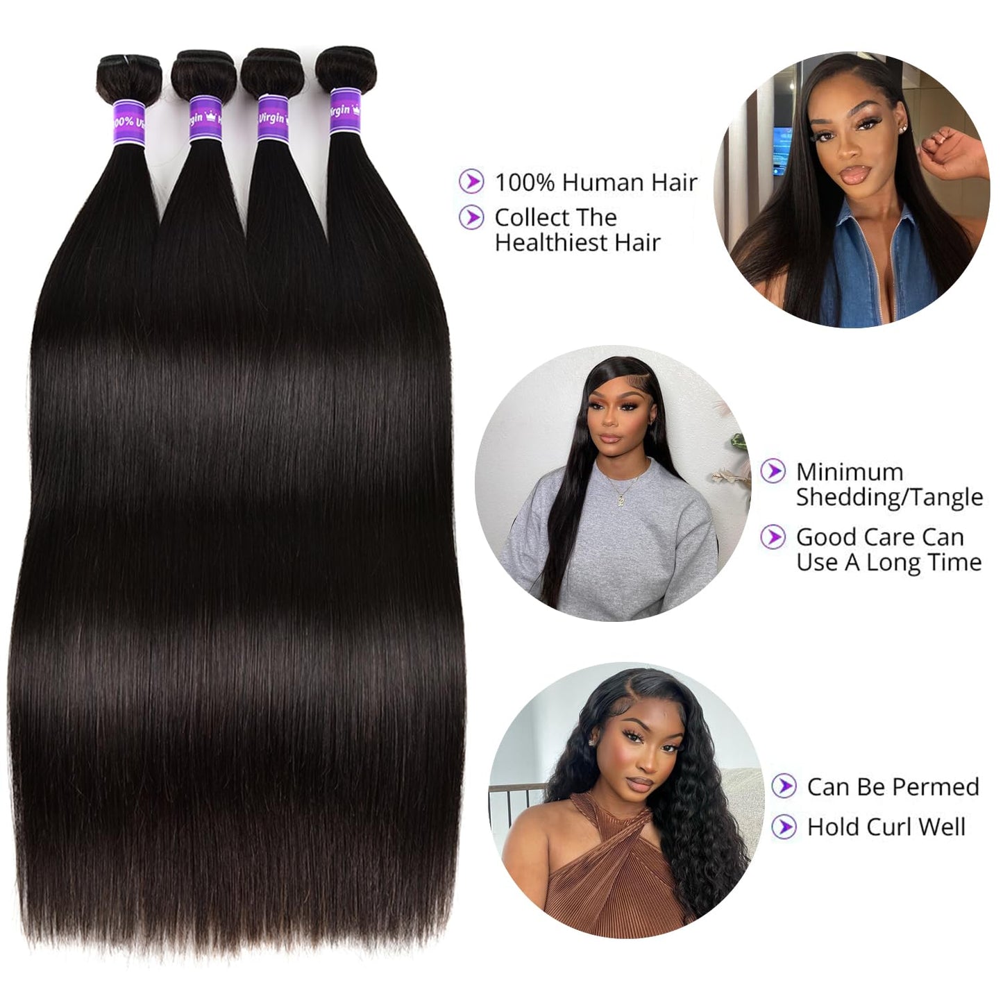 10A Virgin Human Hair Bundles