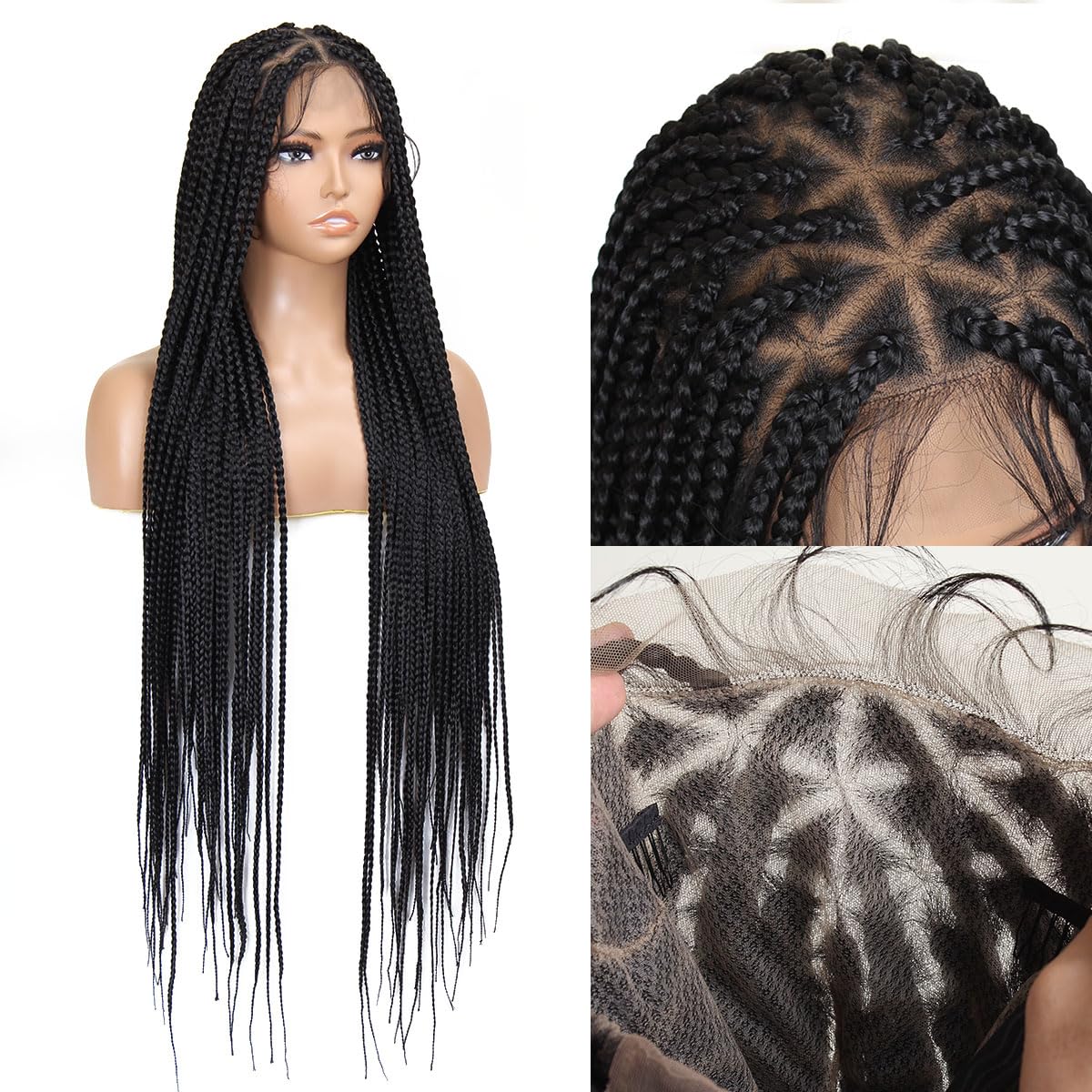 36 inch Box Braided Wig for Black Women