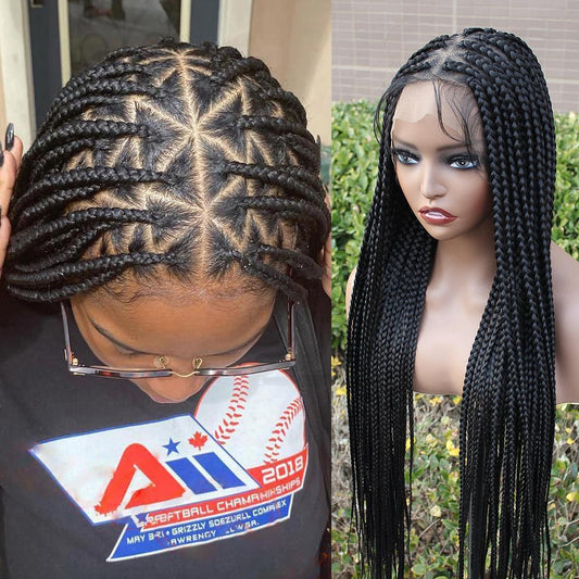 36 inch Box Braided Wig for Black Women