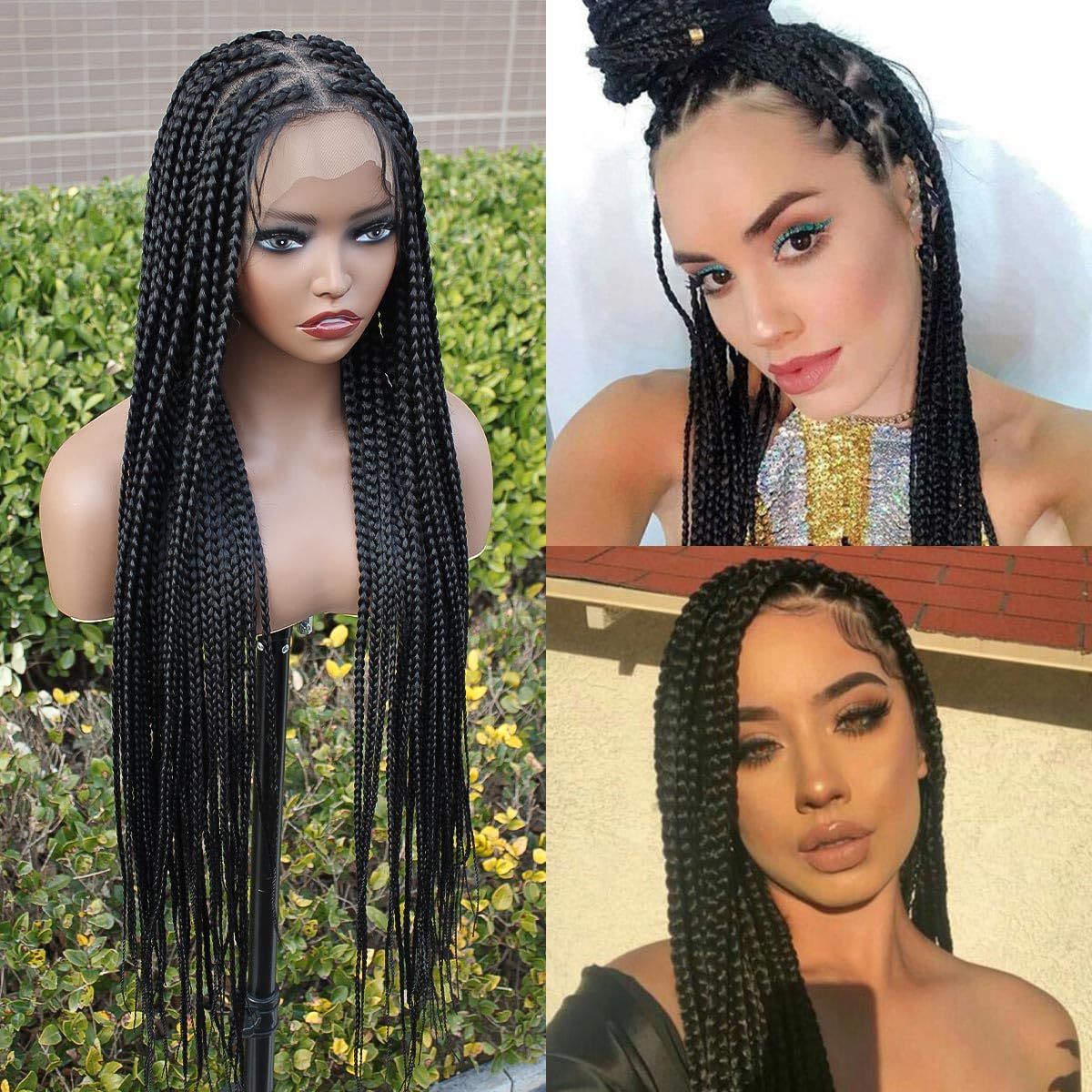 36 inch Box Braided Wig for Black Women