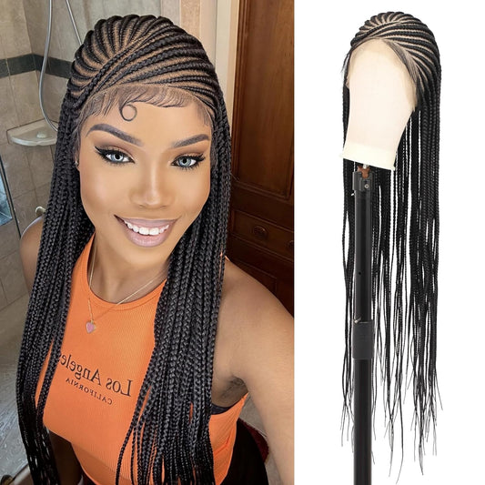 Cornrow Braided Wig with Baby Hair