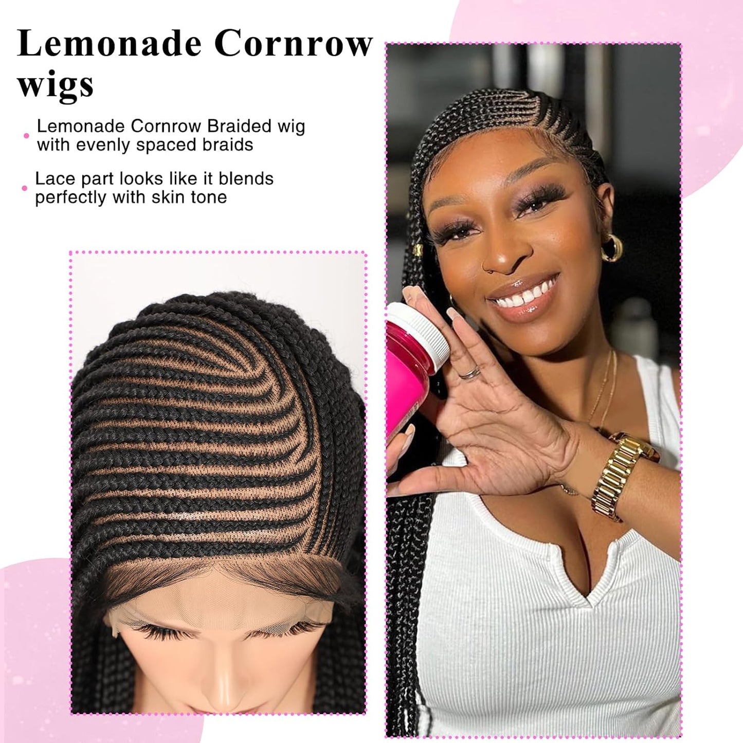 Cornrow Knotless Braided Wig