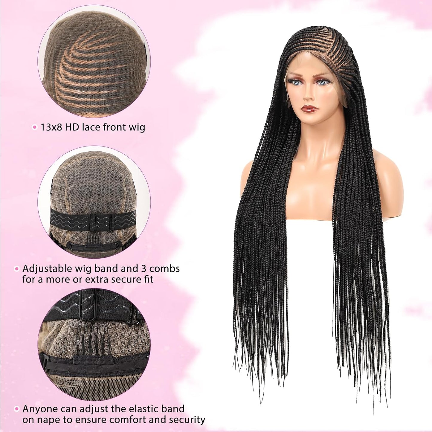 Cornrow Knotless Braided Wig