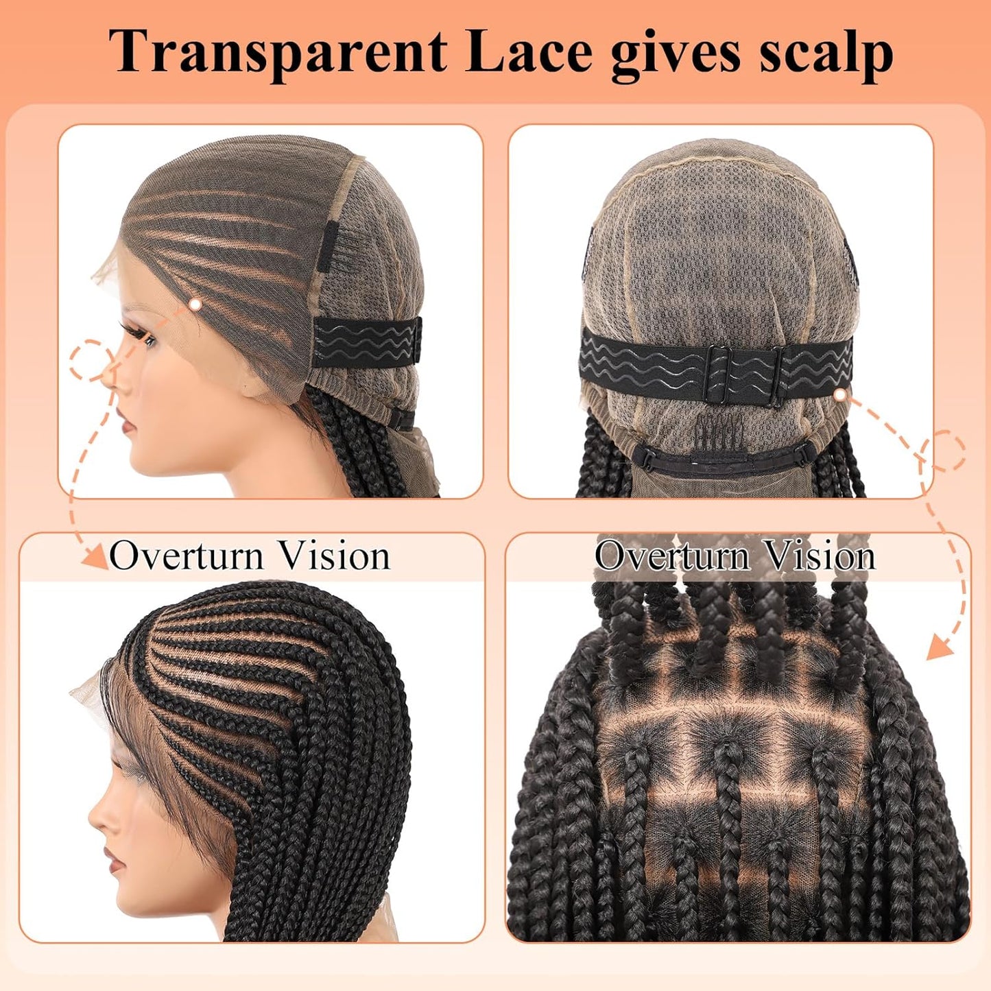 Cornrow Braided Wig with Baby Hair